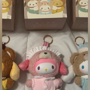 Miniso- Sanrio Characters Latte Baby Plush Keychains- My Melody